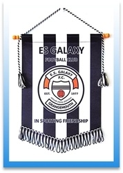 ES Galaxy FC Black and White Football Pennant