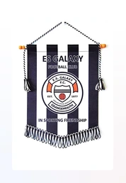 Custom football pennants designed for sports clubs