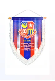 Custom printed flag style pennants for sports events
