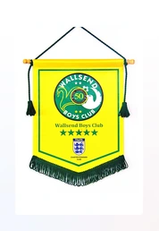 Custom printed soccer pennants for international exchange