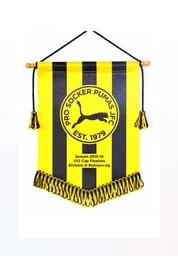 Personalised flag style pennants with hanging rod and cord